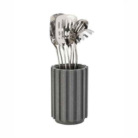 Radial Stone Utensil Holder Flint Terrazzo