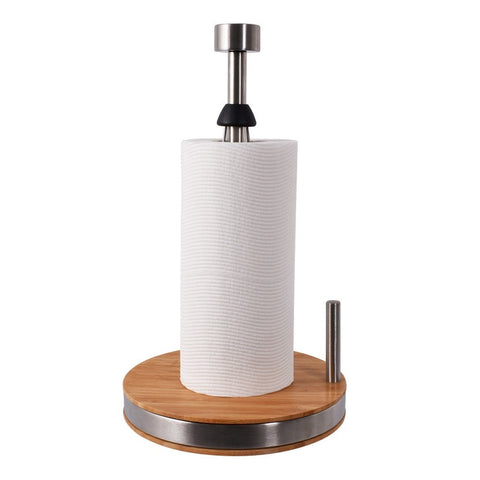E-Z Tear Paper Towel Holder Bamboo Stand