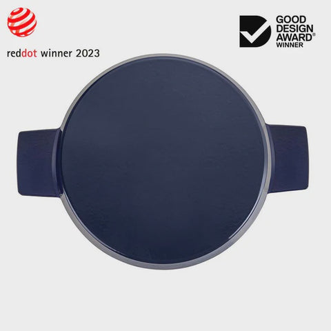 Cast Iron French Oven Mid Blue 28cm