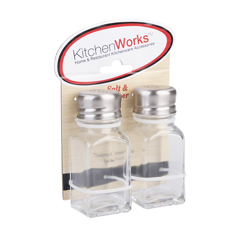 Square Glass Cafe Salt & Pepper Shakers