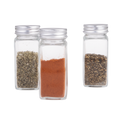 Square Glass Spice Jar with Metal Lid 115ml