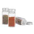 Square Glass Spice Jar with Metal Lid 115ml