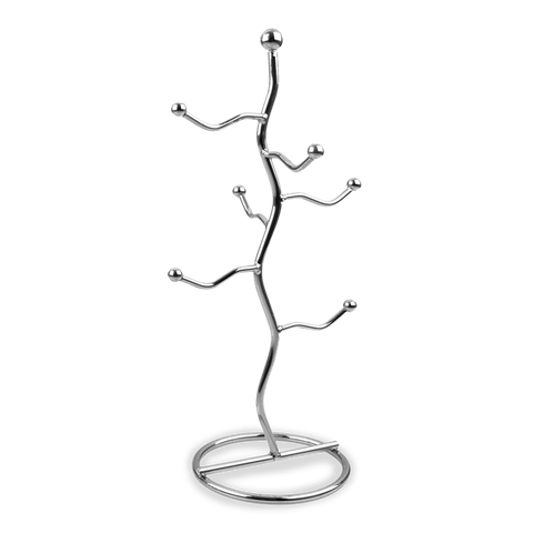 Wiggly Mug Tree 40cm - Chrome