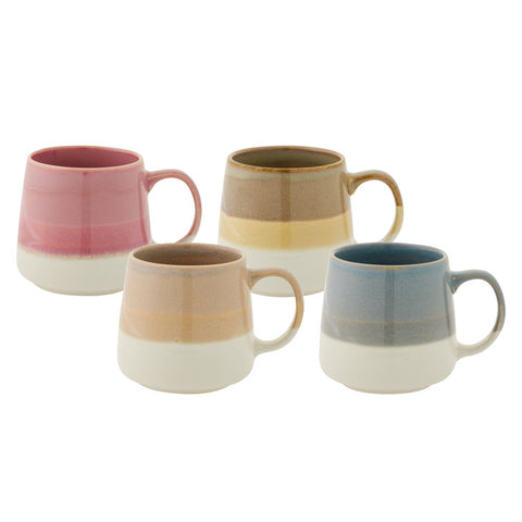 Tapered Mug 400ml,Set of 4 - Reactive Band