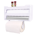 Wall Mount Kitchen Roll Dispenser - White / White