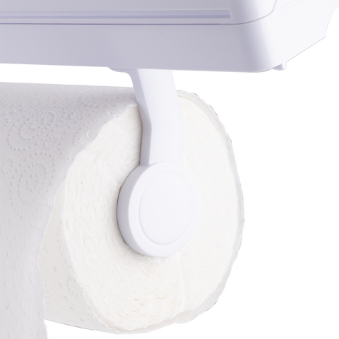 Wall Mount Kitchen Roll Dispenser - White / White