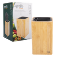 Square Universal Knife Block - Bamboo / Bamboo