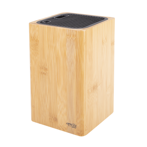 Square Universal Knife Block - Bamboo / Bamboo