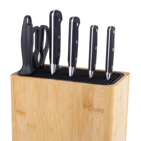 Rectangle Universal Knife Block - Bamboo / Bamboo