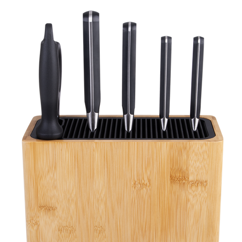 Rectangle Universal Knife Block - Bamboo / Bamboo