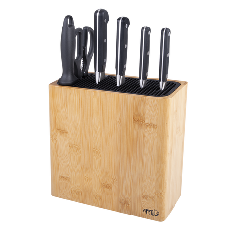 Rectangle Universal Knife Block - Bamboo / Bamboo