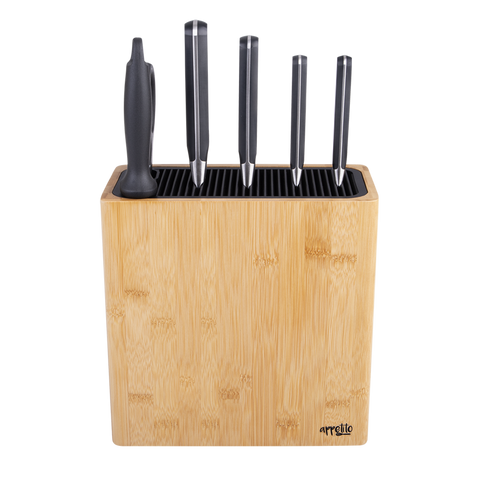 Rectangle Universal Knife Block - Bamboo / Bamboo