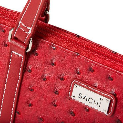 Insulated Wine Purse - Ostrich Red
