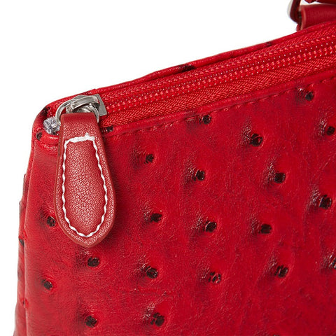Insulated Wine Purse - Ostrich Red