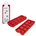 Silicone Round Ice Cube Tray - Red / Red