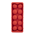 Silicone Round Ice Cube Tray - Red / Red