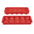 Silicone Round Ice Cube Tray - Red / Red