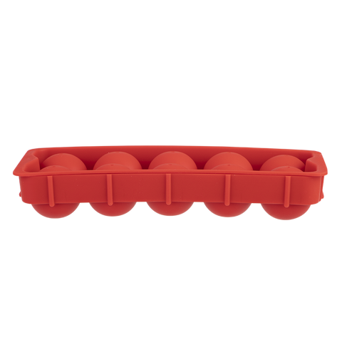 Silicone Round Ice Cube Tray - Red / Red