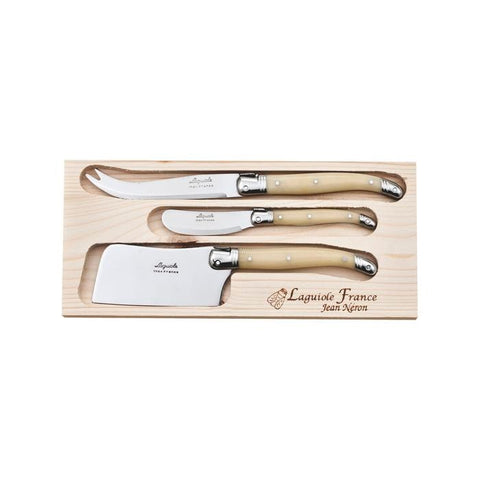 3 Piece Cheese Set - Light Horn