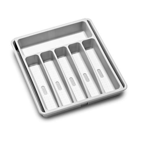 Basic Expandable Cutlery Tray - Soft Grey / Soft Grey