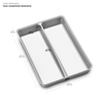 Mini Utensil Tray 32.2 X 22.9 X 4.7cm / Soft Grey