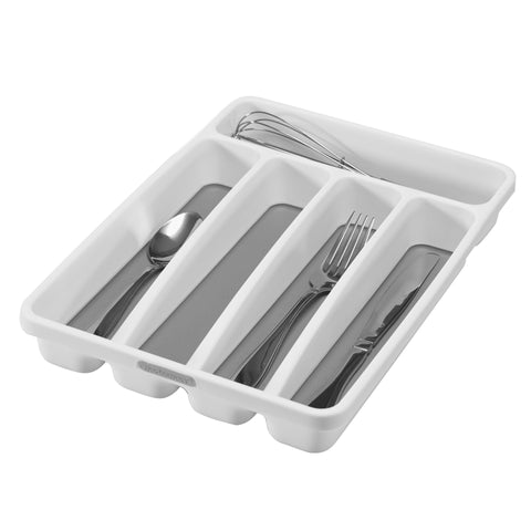 Mini 5 Compartment Cutlery Tray - White