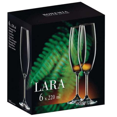 Lara Flutes Set of 6 - 220ml