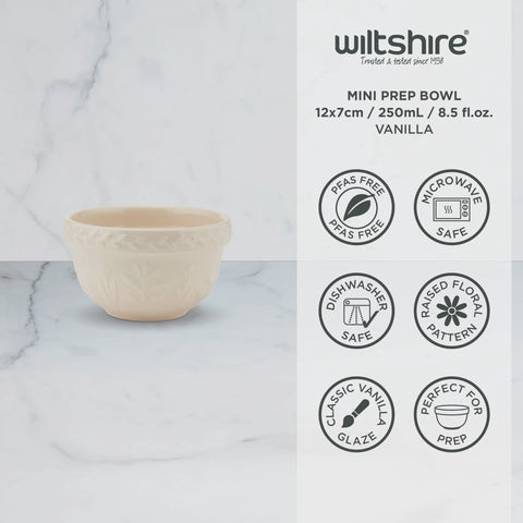 Mini Prep Bowl 12 x 7cm 250ml Vanilla