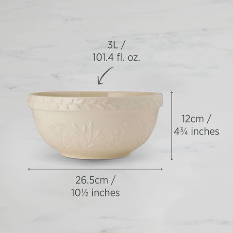 Mixing Bowl 26.5 x 12cm 3L Vanilla