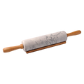 Grey Marble Rolling Pin With Cradle