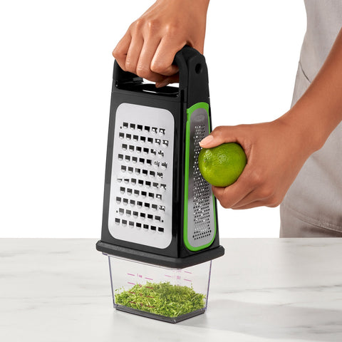 Etched Box Grater With Removeable Zester