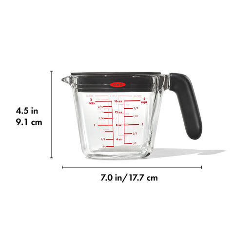 Good grips Glass Measure Cup with Lid - 2 Cup