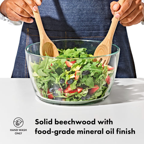 Good Grips 2 Piece Beechwood Salad Servers