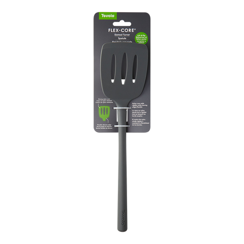 'Flex-Core' All Silicone Slotted Turner - Charcoal