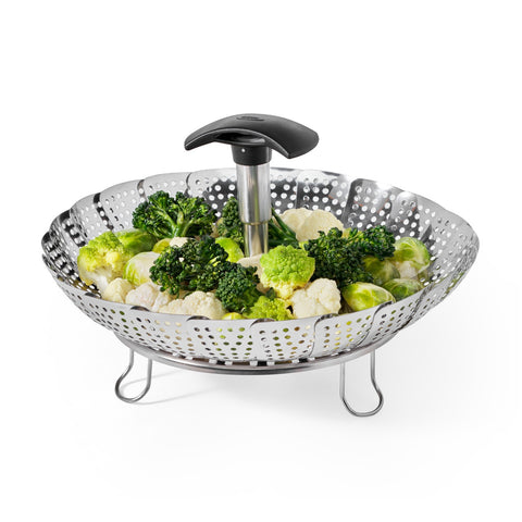 Stainless Steel Steamer with Extendable Handle