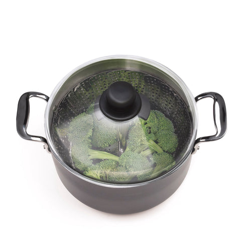 Stainless Steel Steamer with Extendable Handle