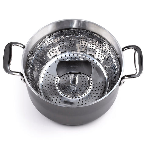 Stainless Steel Steamer with Extendable Handle
