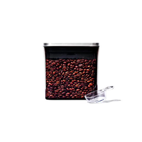 Good Grips POP Container Small Square Short with Coffee Scoop 1 L