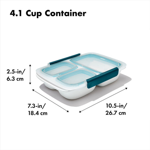 Prep & Go 4.1-Cup Divided Container