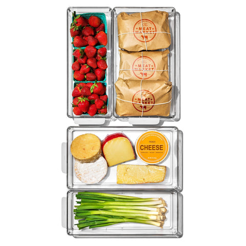 4-Piece Refrigerator Storage Bin Starter Set