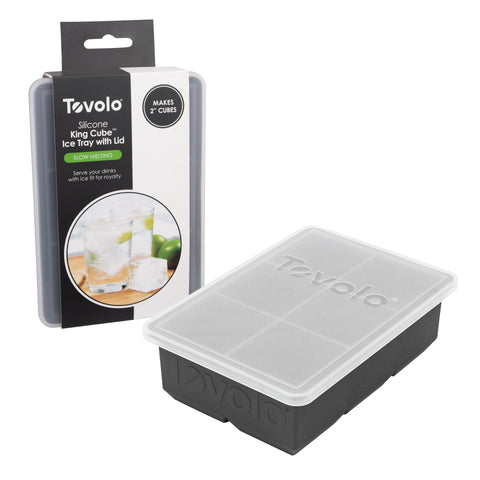 King Cube Ice Tray with Lid - Charcoal