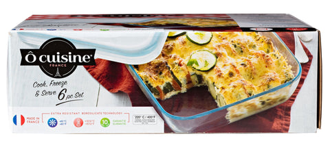 6 Piece Storage Set - 3 Dishes + 3 Lids