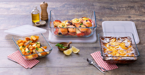 6 Piece Storage Set - 3 Dishes + 3 Lids