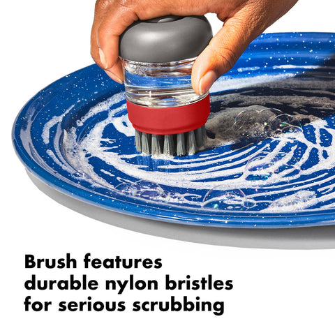 Soap Dispensing Dish Brush with Storage Case