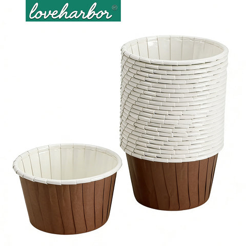 Loveharbor White Muffin Paper Cup