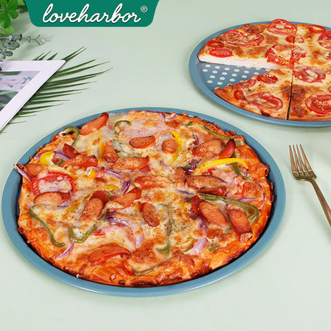 Loveharbor Green Earth Non-Stick Pizza Crisper Pan