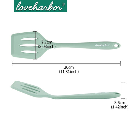 Loveharbor Silicone Slotted Spatula - Green