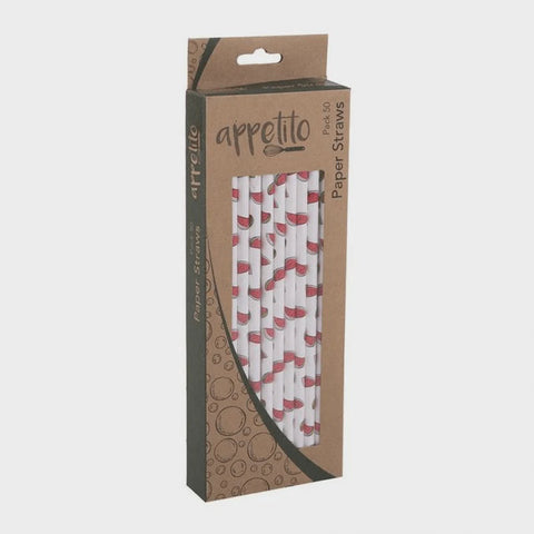 Paper Straws Pack 50 - Watermelon
