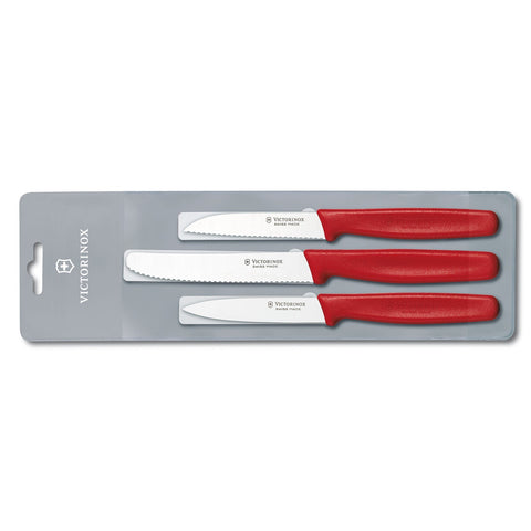 Victorinox Paring Knife Set 3Pc Red