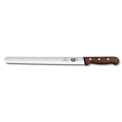 Slicing Knife  Wavy Edge - Wood